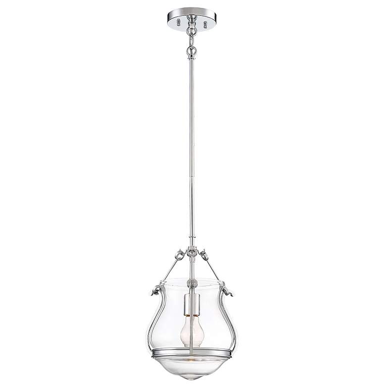 Image 1 Minka Lavery Atrio 1-Light Chrome Mini-Pendant to Semi-Flush Light