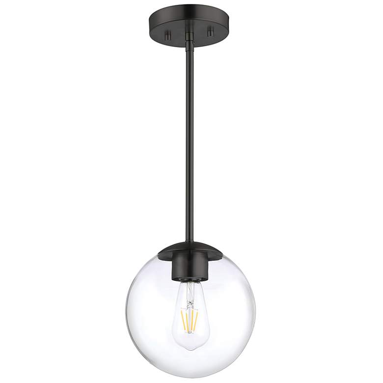 Image 1 Minka Lavery Auresa 1-light Coal Globe Mini Pendant to Semi-Flush