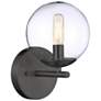 Minka Lavery  Auresa 1-Light Coal Globe Vanity Light with Clear Glass Shade