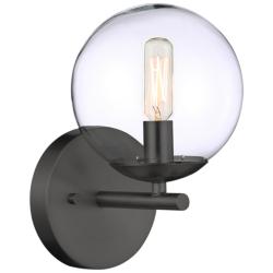 Minka Lavery  Auresa 1-Light Coal Globe Vanity Light with Clear Glass Shade