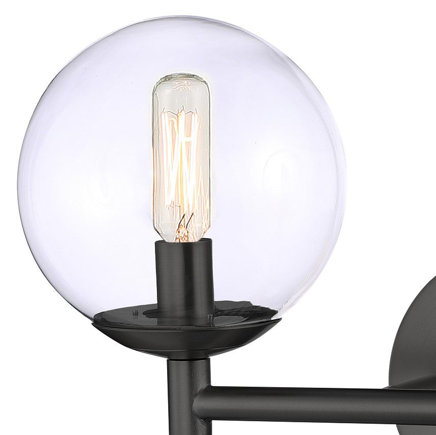 Image 3 Minka Lavery Auresa 2-Light Coal Globe Vanity Light with Clear Glass Shade more views