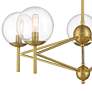 Minka Lavery Auresa 29" 5-Light Soft Brass Clear Globe Modern Pendant