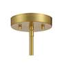 Minka Lavery Auresa 29" 5-Light Soft Brass Clear Globe Modern Pendant