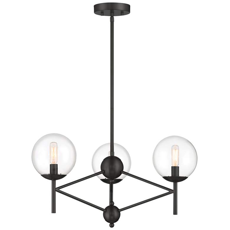 Image 1 Minka Lavery Auresa 3-light Coal Globe Pendant Light with Glass Shades