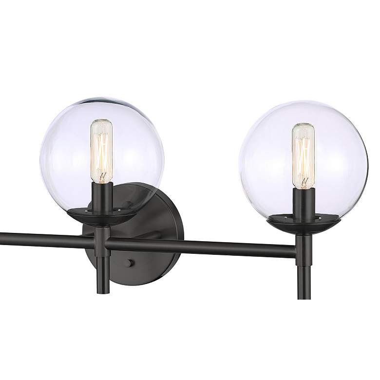 Image 2 Minka Lavery Auresa 3-Light Coal Globe Vanity Light with Clear Glass Shade more views