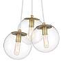 Minka Lavery  Auresa 3-Light Soft Brass Cluster Pendant with Glass Shades
