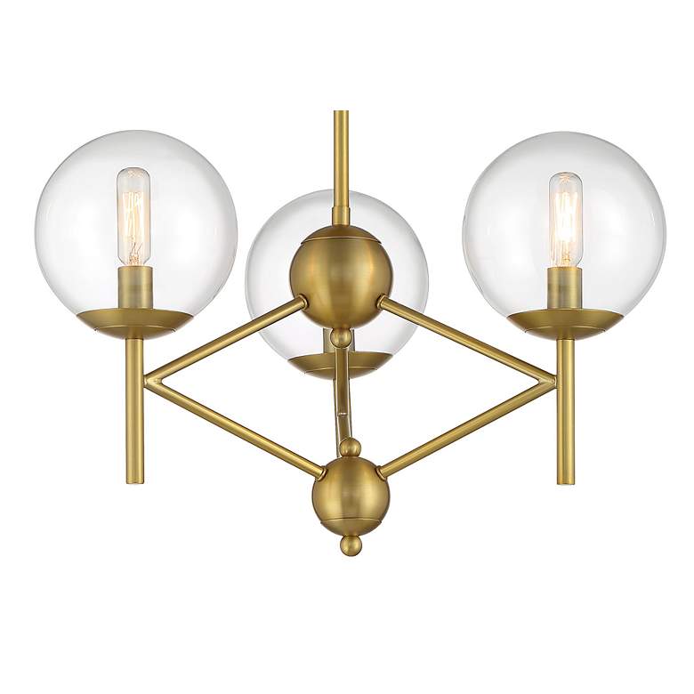 Image 2 Minka-Lavery Auresa 3-Light Soft Brass Semi Flush more views