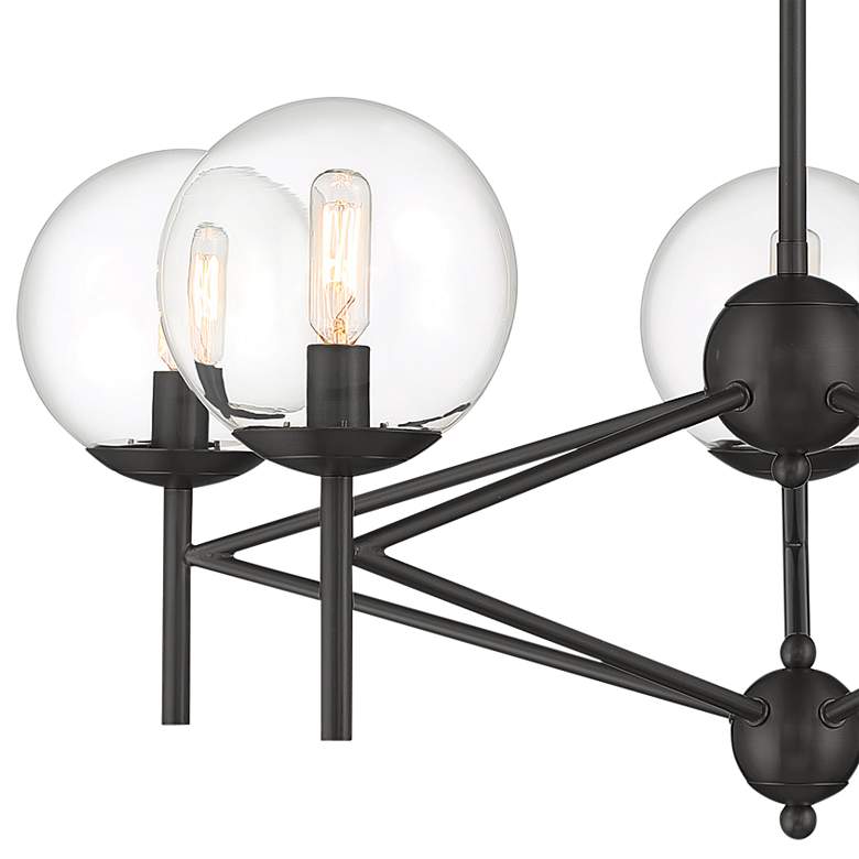 Image 2 Minka Lavery  Auresa 5-light Coal Globe Pendant Light with Glass Shades more views