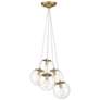 Minka Lavery  Auresa 5-Light Soft Brass Cluster Pendant with Glass Shades