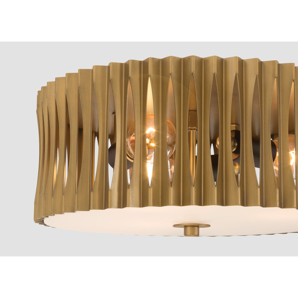 Image 5 Minka Lavery Aven 3-Light 16-in Sand Coal Black and Brass Flush Mount more views