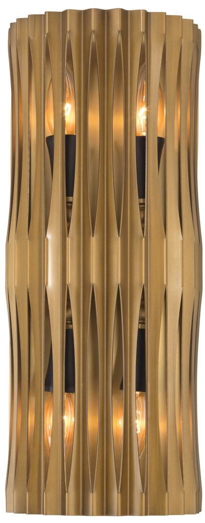Image 2 Minka Lavery Aven 4-Light 6.75-in Sand Coal Black and Brass Wall Sconce