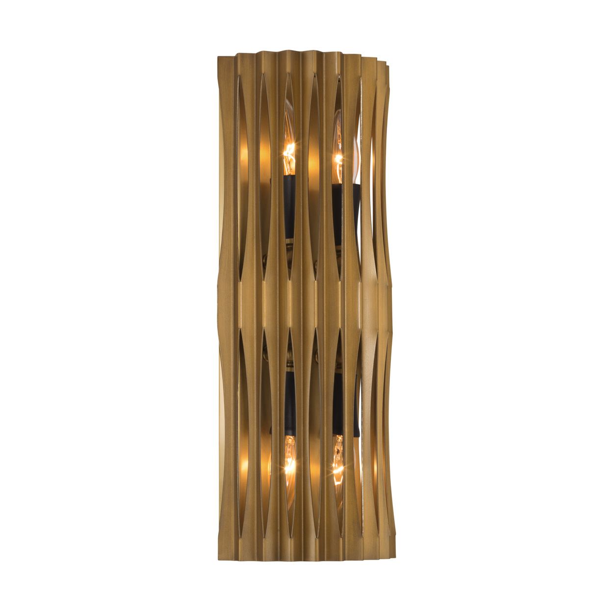 Image 3 Minka Lavery Aven 4-Light 6.75-in Sand Coal Black and Brass Wall Sconce more views
