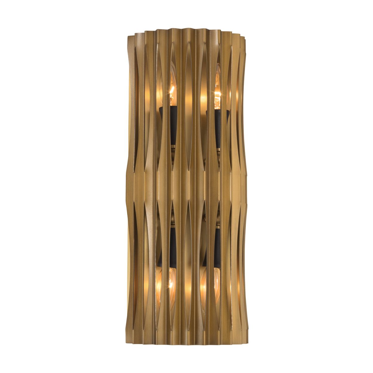 Image 6 Minka Lavery Aven 4-Light 6.75-in Sand Coal Black and Brass Wall Sconce more views
