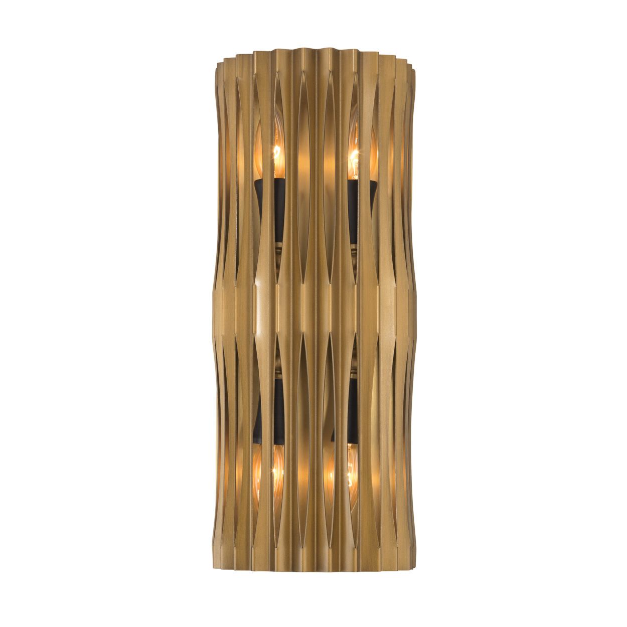 Image 7 Minka Lavery Aven 4-Light 6.75-in Sand Coal Black and Brass Wall Sconce more views
