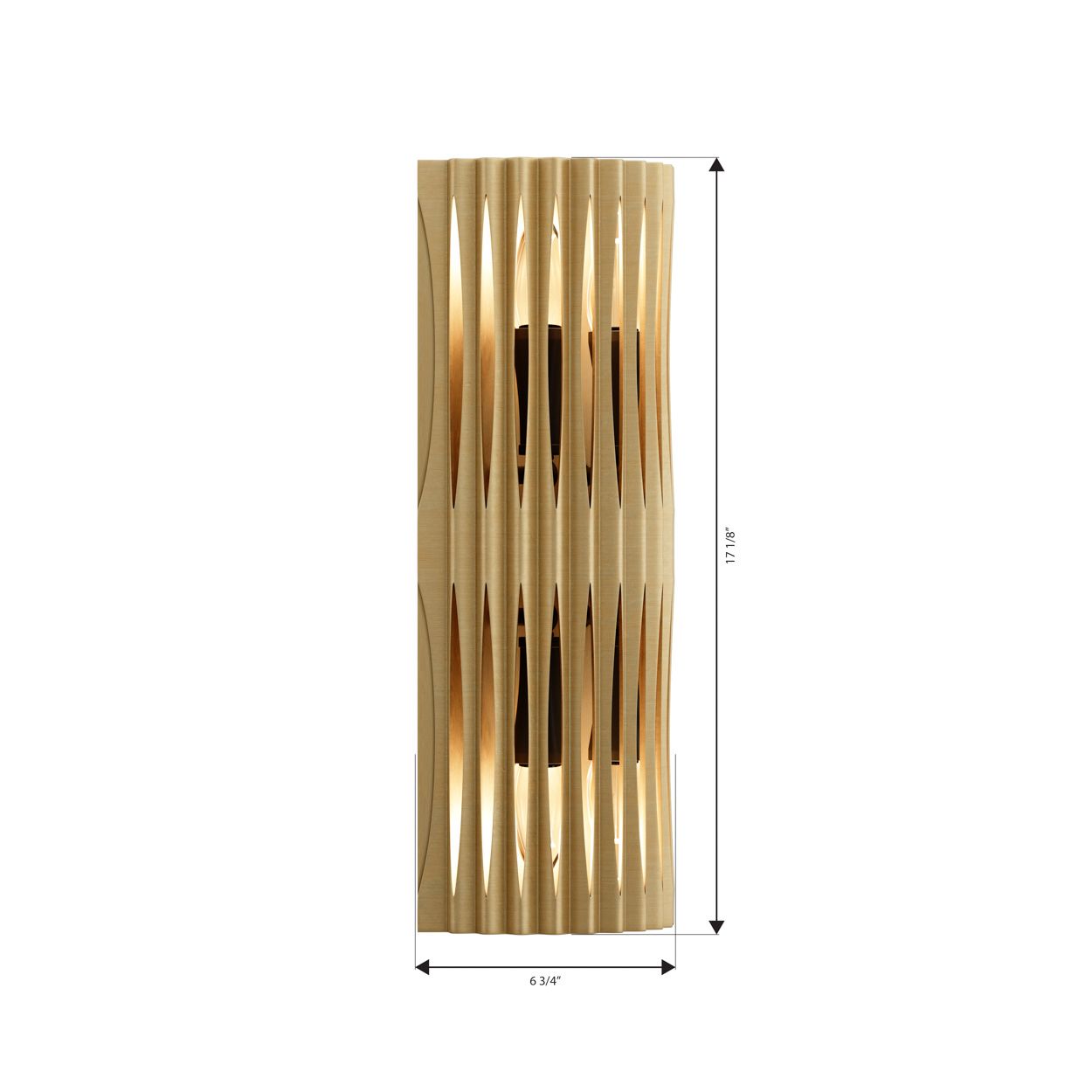 Minka Lavery Aven 4-Light 6.75-in Sand Coal Black and Brass Wall Sconce