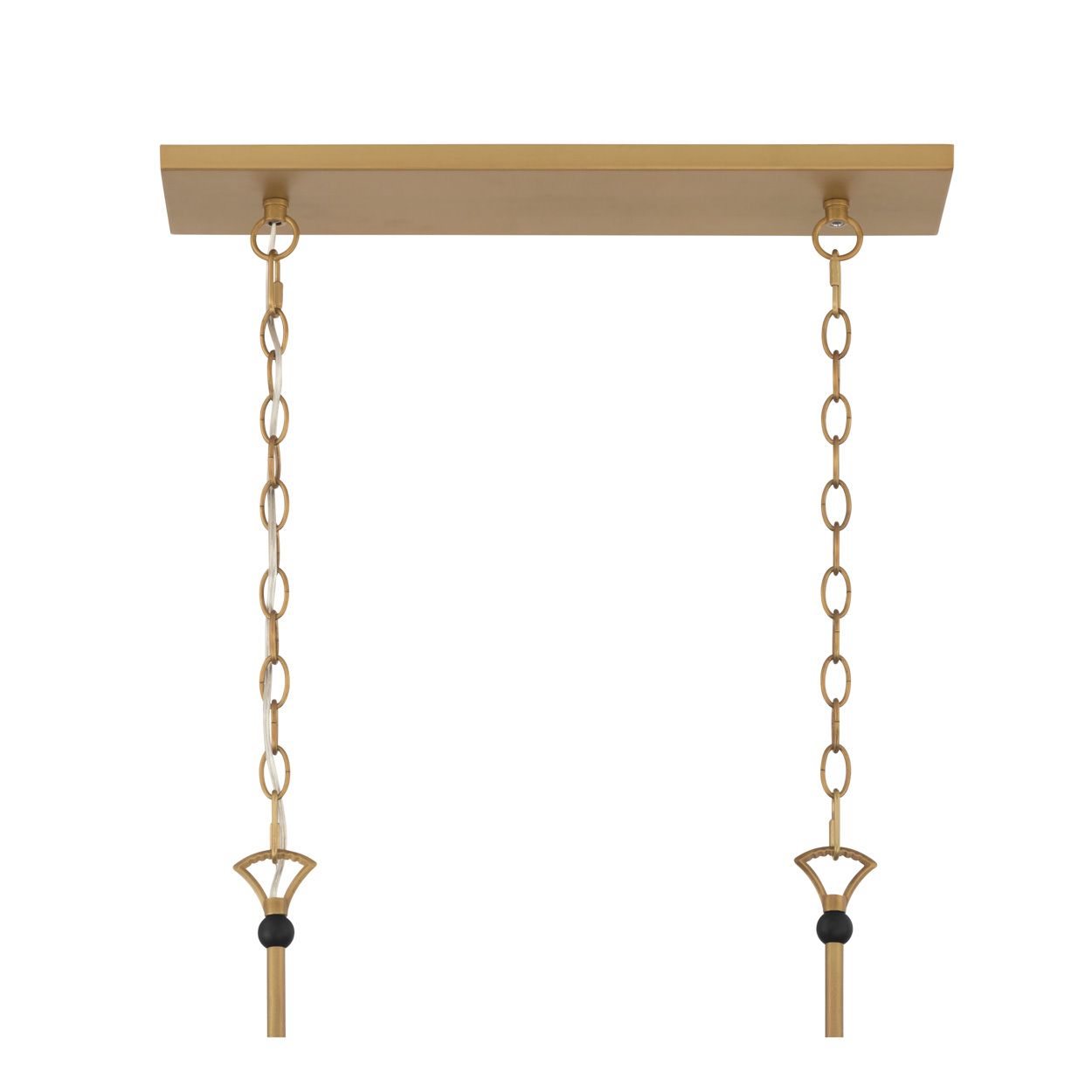 Image 7 Minka Lavery Aven 8-Light 15-in Sand Coal Black and Brass Linear Chandelier more views