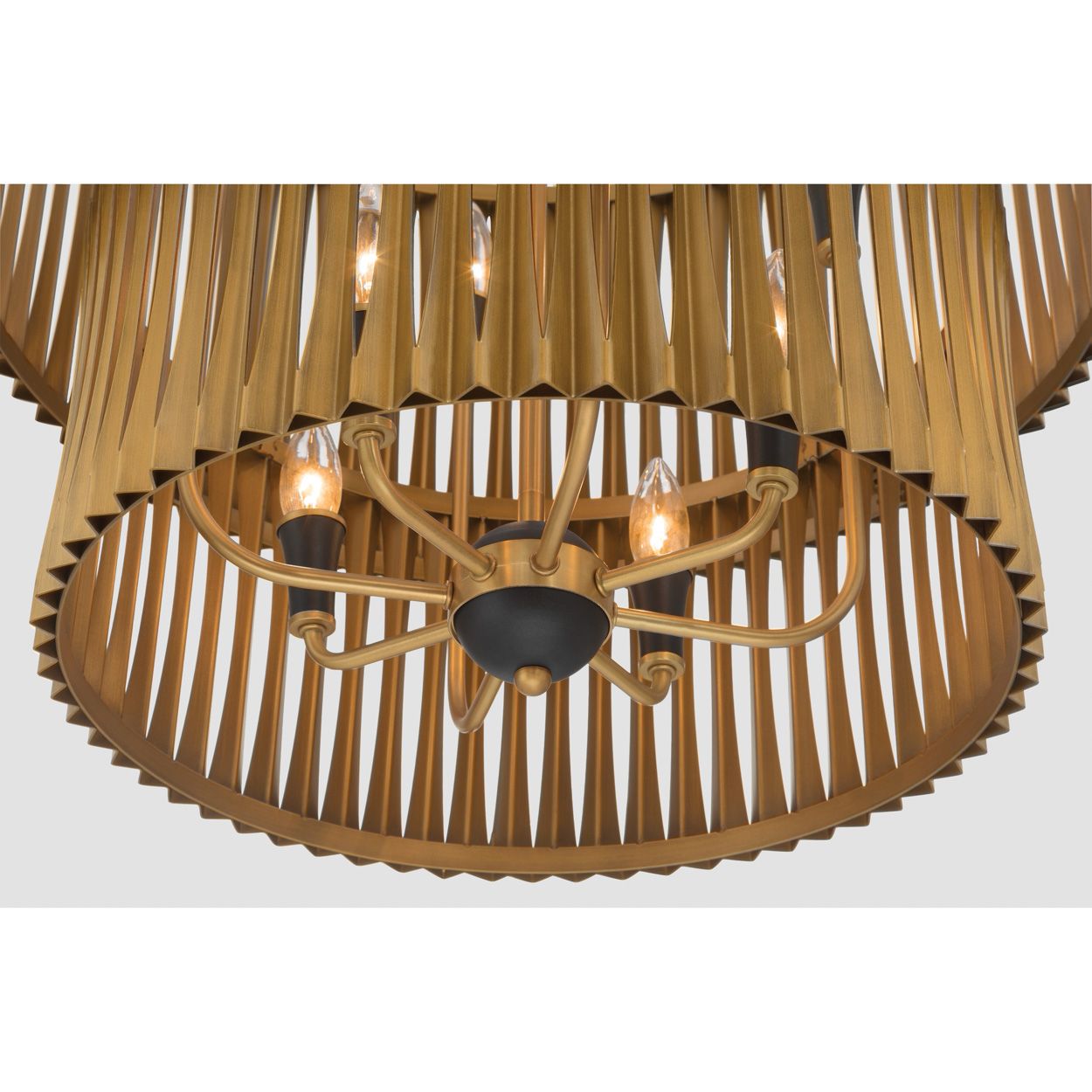 Image 6 Minka Lavery Aven 8-Light 24-in Sand Coal Black and Brass Pendant more views