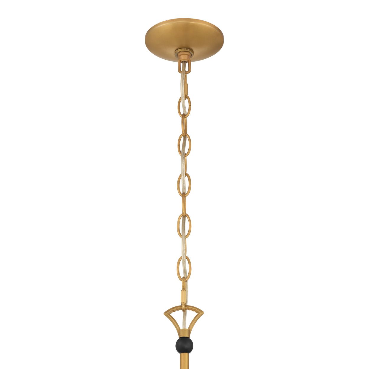 Minka Lavery Aven 8-Light 24-in Sand Coal Black and Brass Pendant