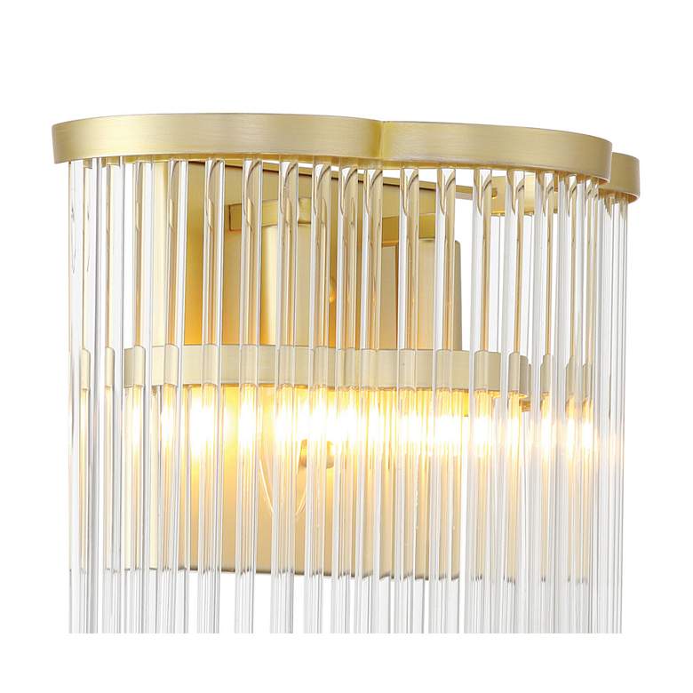 Image 2 Minka Lavery Azura 2-Light 12-in Brass Wall Sconce with Clear Glass Shades more views