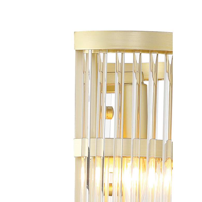 Image 3 Minka Lavery Azura 2-Light 12-in Brass Wall Sconce with Clear Glass Shades more views