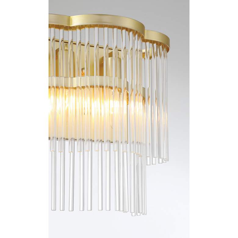Image 4 Minka Lavery Azura 2-Light 12-in Brass Wall Sconce with Clear Glass Shades more views