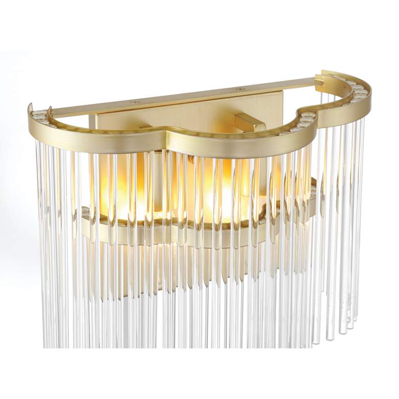 Image 5 Minka Lavery Azura 2-Light 12-in Brass Wall Sconce with Clear Glass Shades more views