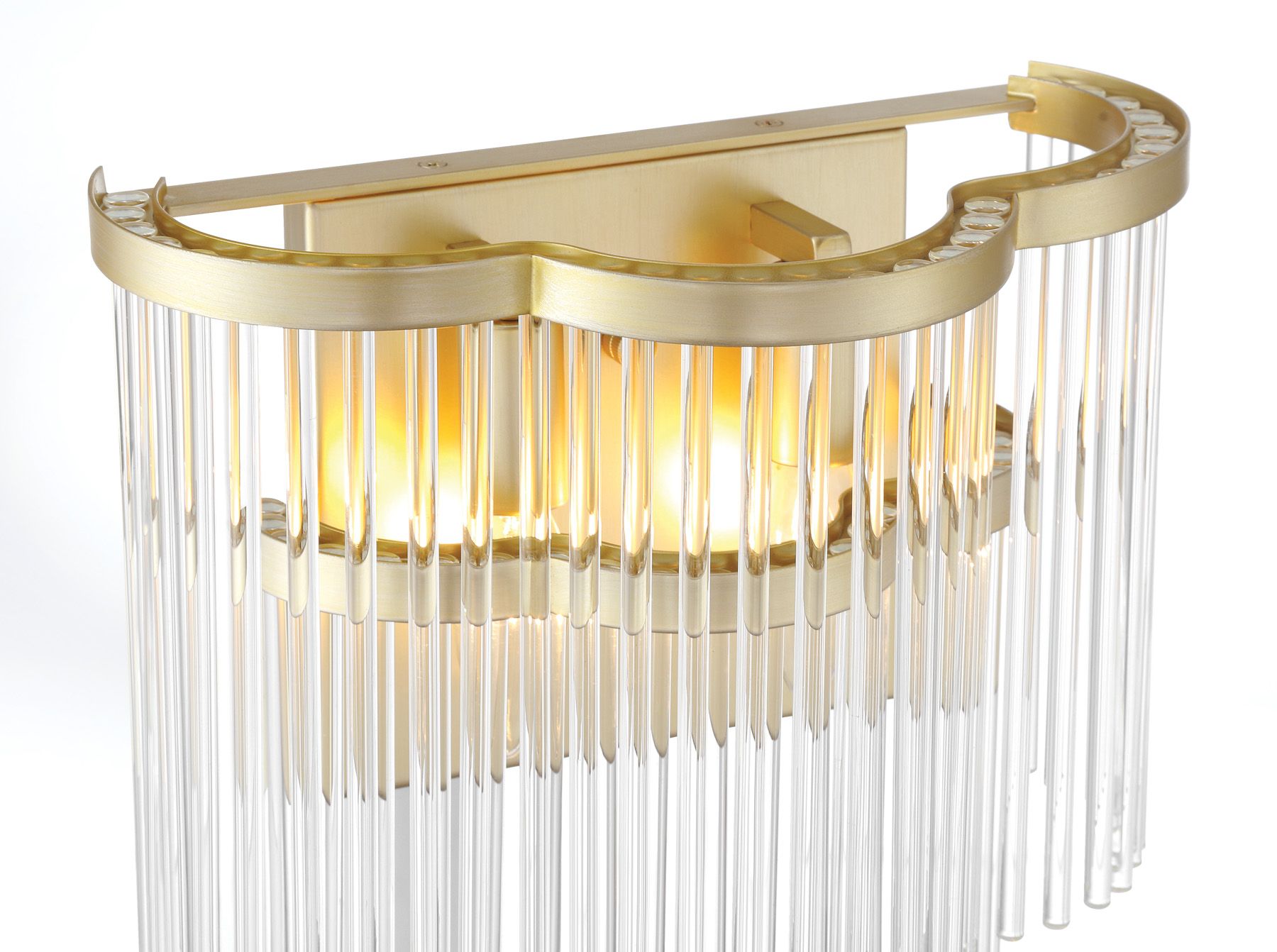 Image 6 Minka Lavery Azura 2-Light 12-in Brass Wall Sconce with Clear Glass Shades more views
