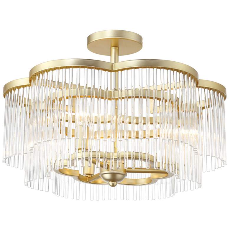 Image 2 Minka Lavery Azura 3-Light 20.05-in Brass Semi-Flush