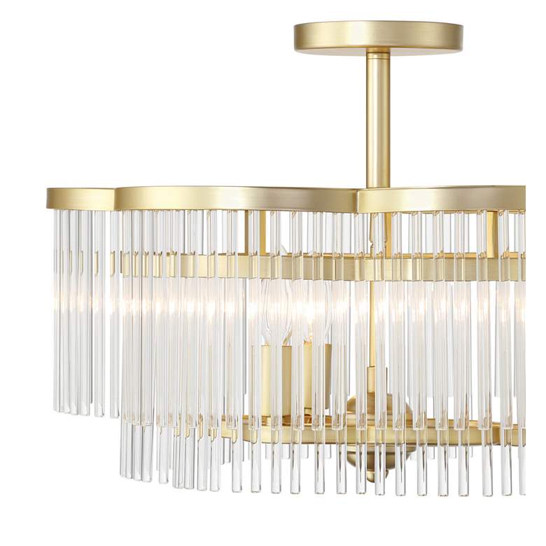 Image 3 Minka Lavery Azura 3-Light 20.05-in Brass Semi-Flush more views