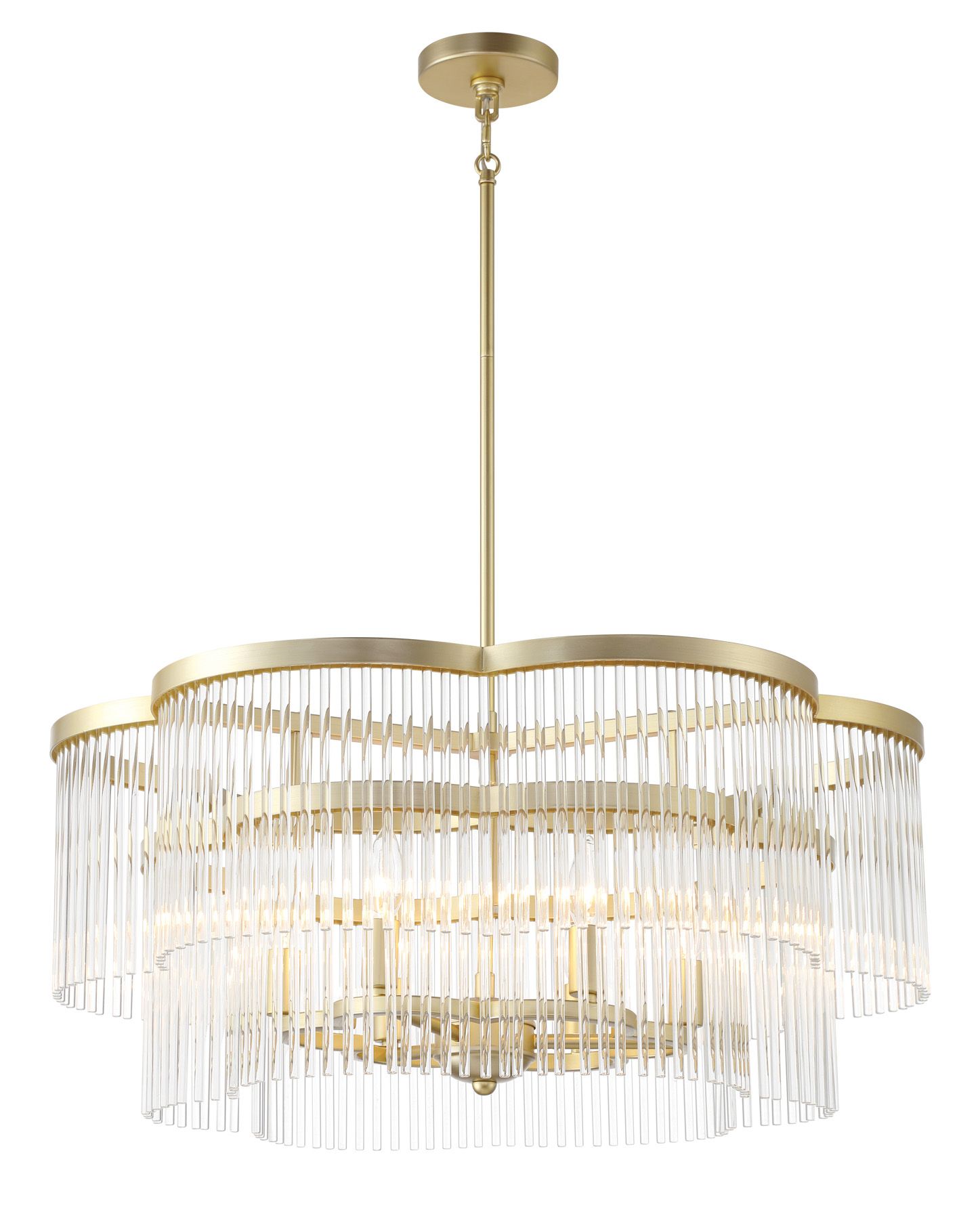 Image 2 Minka Lavery Azura 6-Light 28-in Brass Pendant with Clear Glass Shades more views