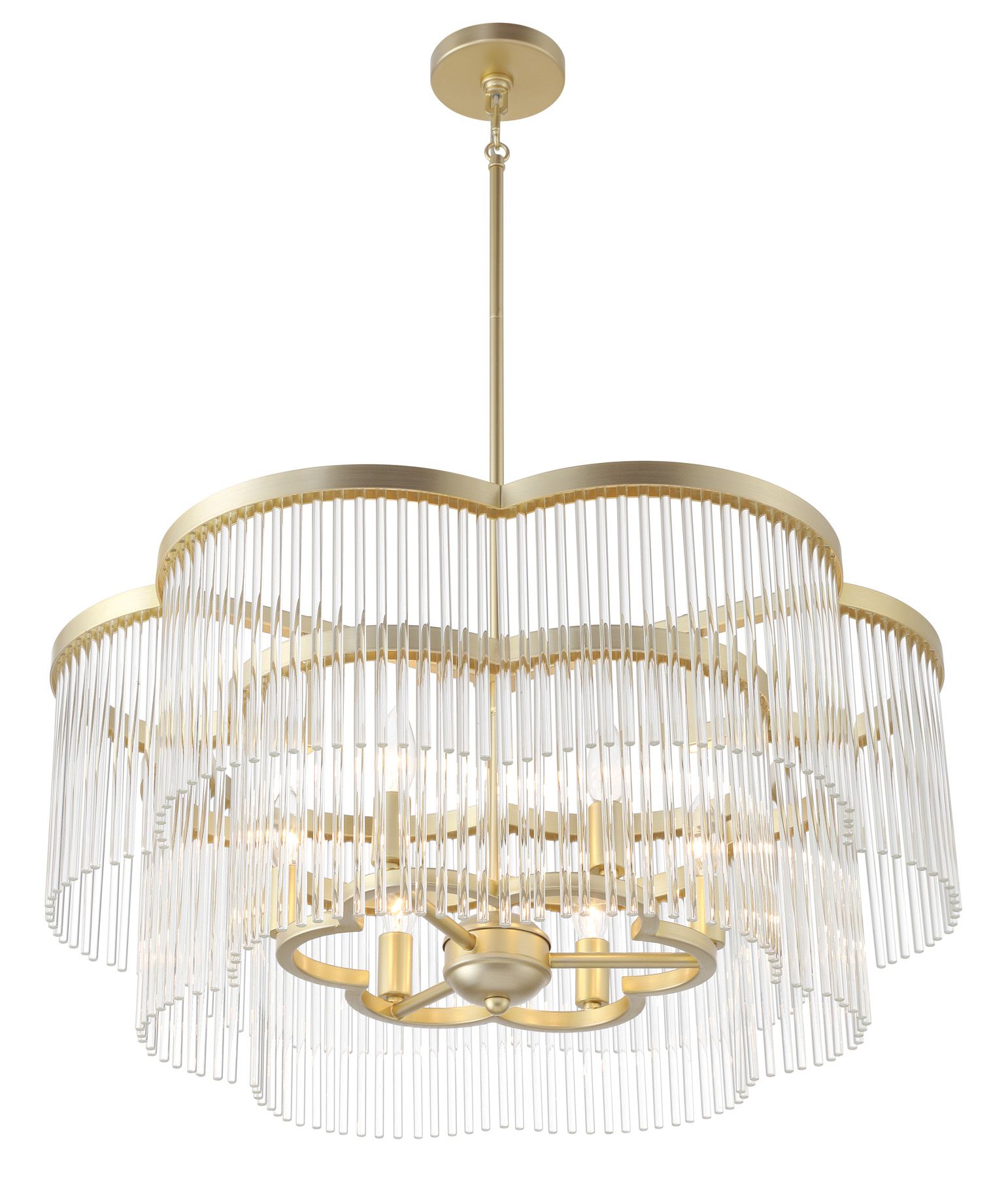 Image 4 Minka Lavery Azura 6-Light 28-in Brass Pendant with Clear Glass Shades more views