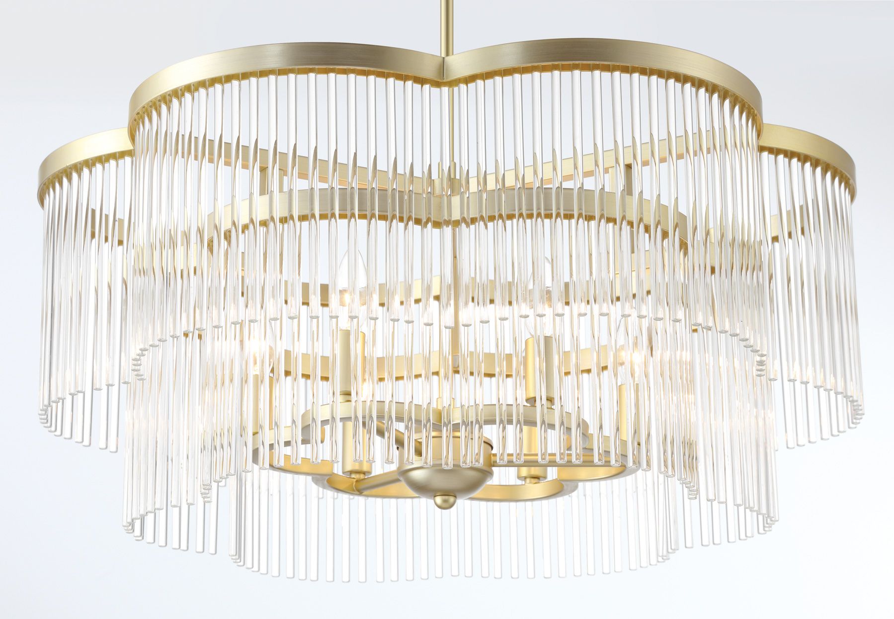 Image 5 Minka Lavery Azura 6-Light 28-in Brass Pendant with Clear Glass Shades more views