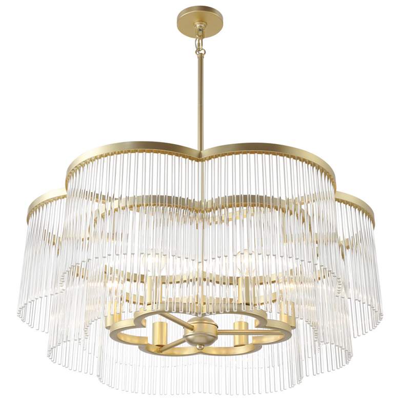 Image 4 Minka Lavery Azura 6-Light 34.05-in Brass Pendant with Clear Glass Shades more views