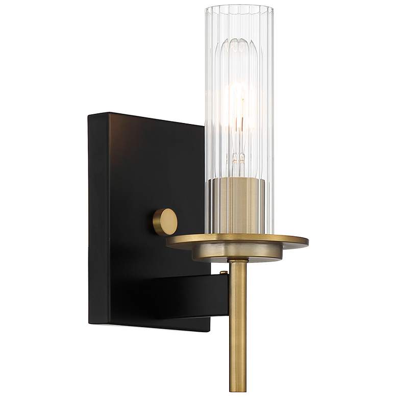 Image 1 Minka-Lavery Baldwin Park 1-Lght Coal and Soft Brass Bath Light