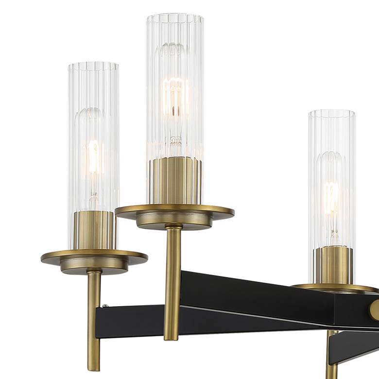 Image 2 Minka-Lavery Baldwin Park 30.5 inch Wide 6-Light Coal and Brass Chandelier more views