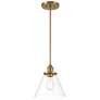 1_Minka Lavery Barwell 1-Light 10-in Aged Brass Pendant with Glass Shade