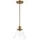 Minka Lavery Barwell 1-Light 10-in Aged Brass Pendant with Glass Shade