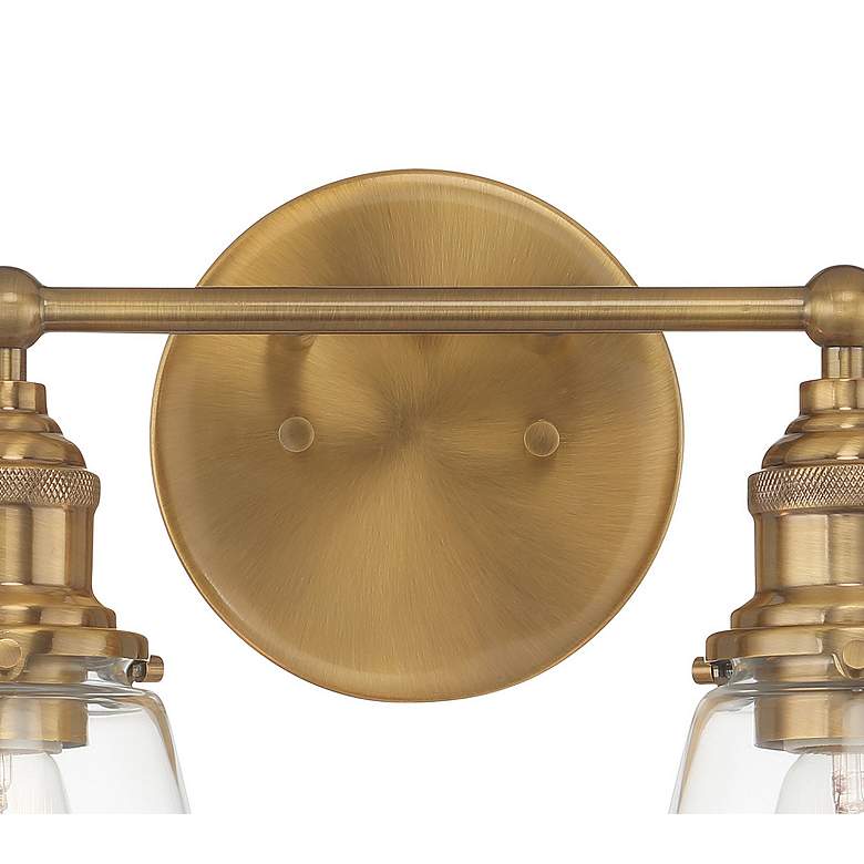 Image 3 Minka Lavery Barwell 2-Light 15-in Aged Brass Vanity Light more views