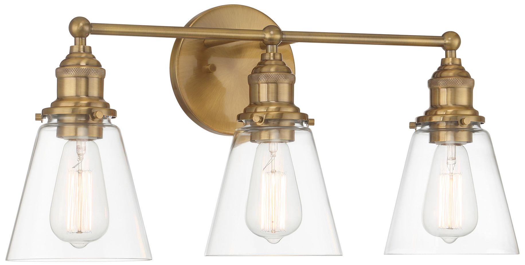 Image 2 Minka Lavery Barwell 3-Light 24-in Aged Brass Vanity Light