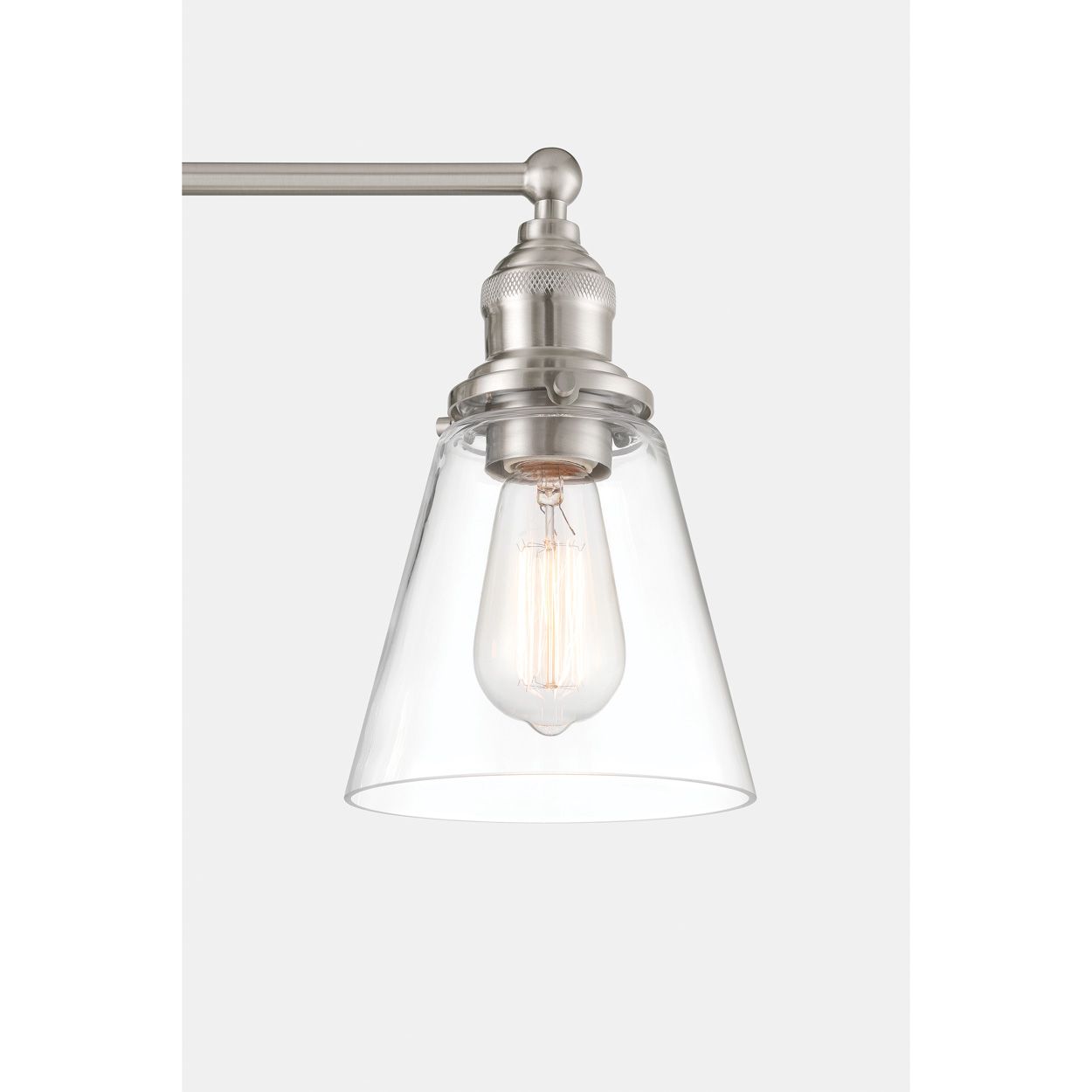 Image 6 Minka Lavery Barwell 3-Light 24-in Brushed Nickel Vanity Light with Shades more views