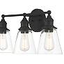 Thumbnail2 of Minka Lavery Barwell 3-Light 24-in Coal Black Vanity Light more views