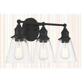 Image5 of Minka Lavery Barwell 3-Light 24-in Coal Black Vanity Light more views