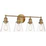 1_Minka Lavery Barwell 4-Light 33-in Aged Brass Vanity Light