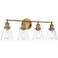 Minka Lavery Barwell 4-Light 33-in Aged Brass Vanity Light