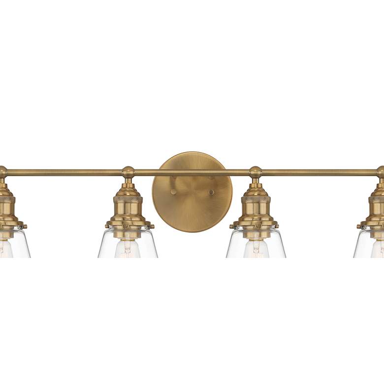 Image 2 Minka Lavery Barwell 4-Light 33-in Aged Brass Vanity Light more views