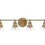 2_Minka Lavery Barwell 4-Light 33-in Aged Brass Vanity Light more views