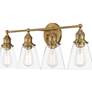 3_Minka Lavery Barwell 4-Light 33-in Aged Brass Vanity Light more views