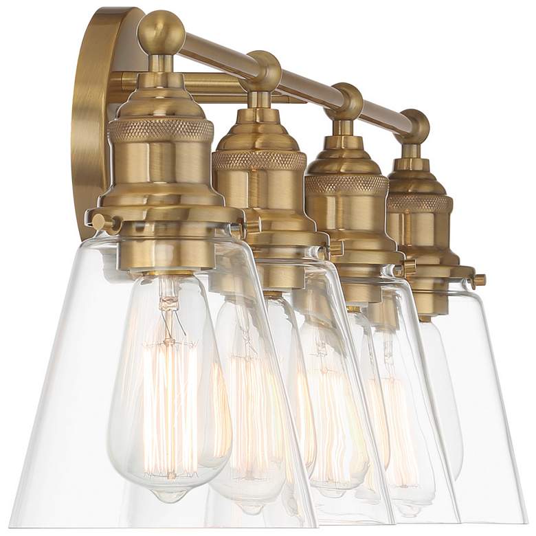 Image 4 Minka Lavery Barwell 4-Light 33-in Aged Brass Vanity Light more views