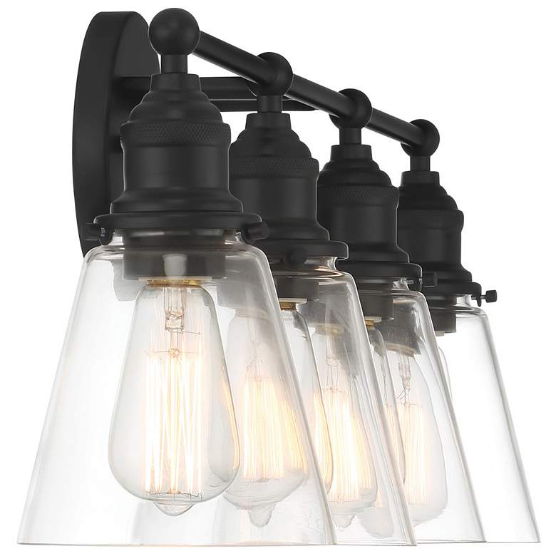 Image 4 Minka Lavery Barwell 4-Light 33-in Coal Black Vanity Light more views