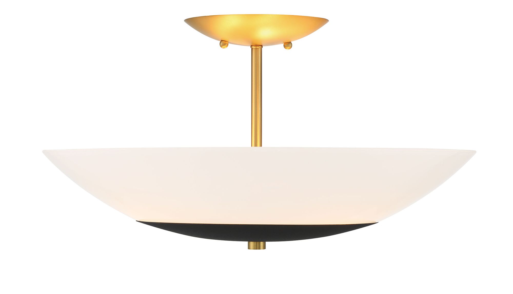 Image 7 Minka-Lavery Bax 3-Light Sand Coal and Soft Brass Semi-Flush Mount more views